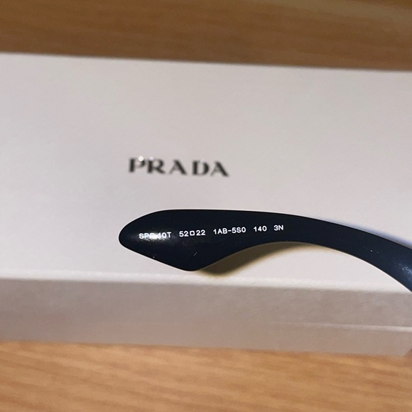 NEW Authentic PRADA Ornate Beaded Irregular Sunglasses in Black SPR 10T - Picture 10 of 10